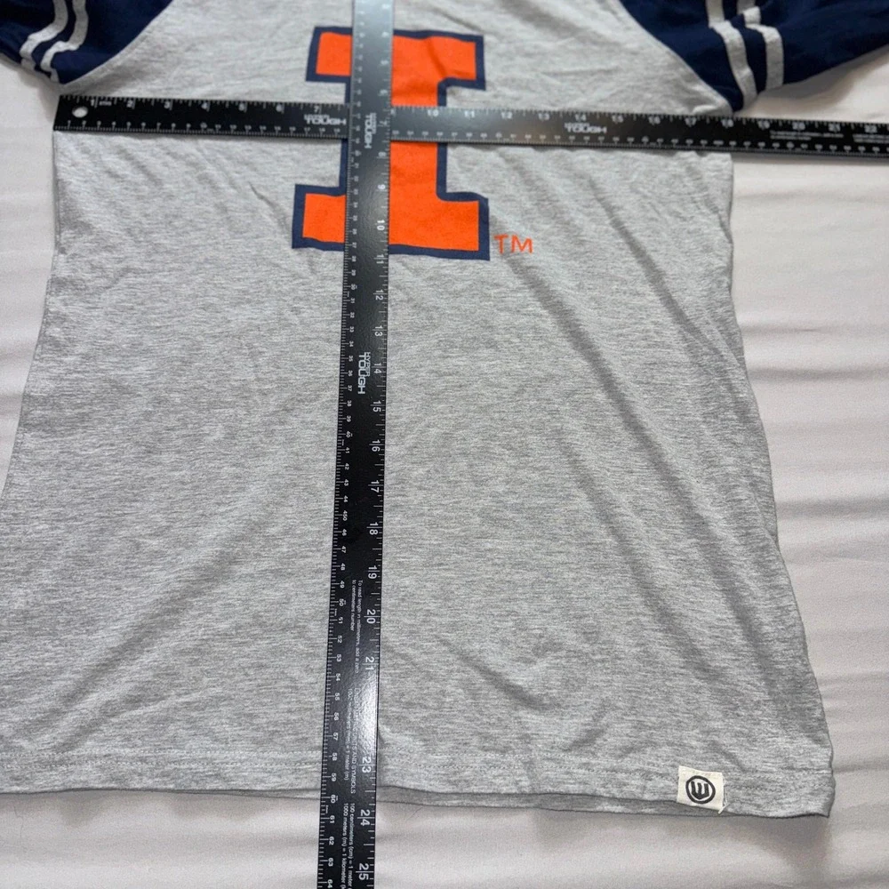 Wes‎ and Willy Illinois Fighting Illini Kids XL 18/20 Hooded Raglan Shirt BWLST